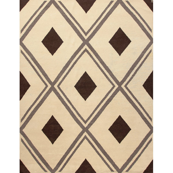 New Moon Rugs Mesa HandKnotted Wool Southwestern Area Rug in Natural Perigold